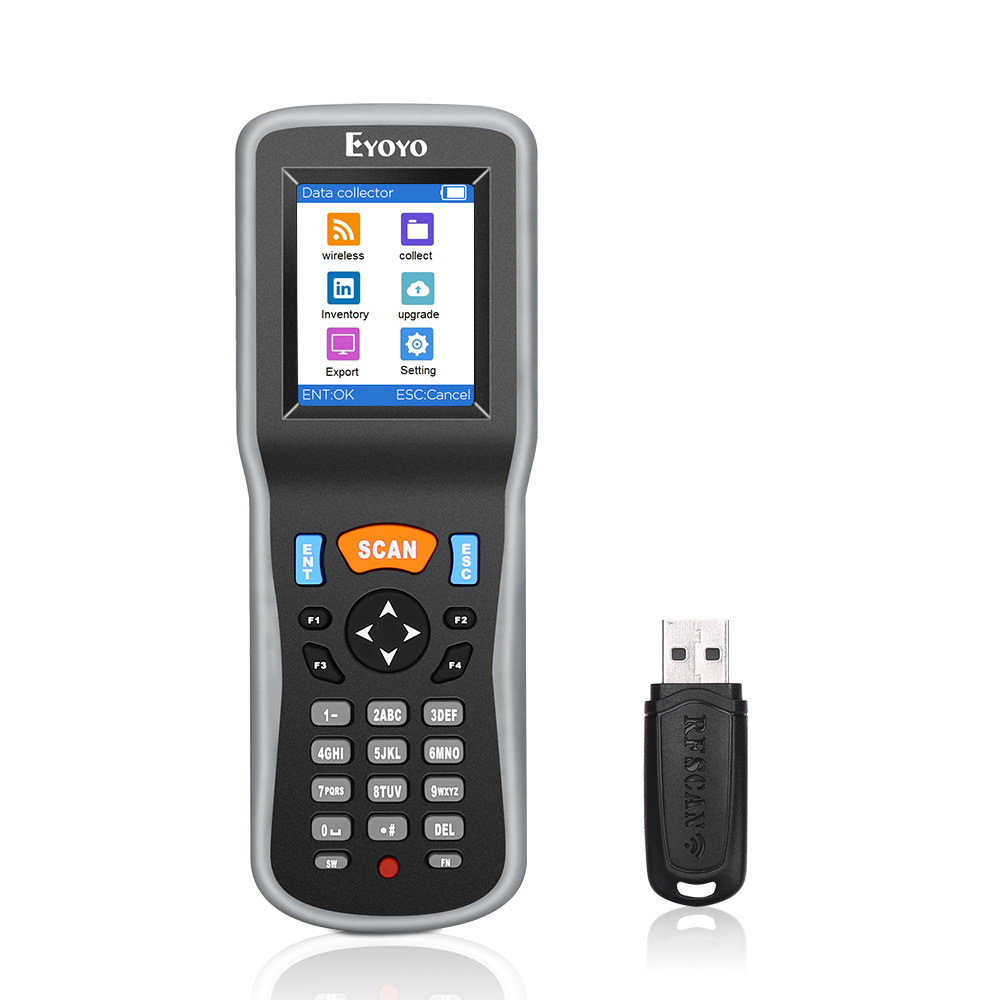 Document Scanner Portable - Eyoyo 1D ワイヤレスバーコードスキャナハンドヘルドデータコレクター在庫カウンタースキャナポータブルバーコードリーダー倉庫用