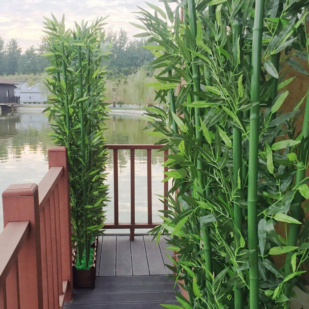 Home Office Layout - 10 個人工緑の竹の葉フェイクグリーン植物シミュレーション緑の植物アートホームホテルオフィス装飾用品