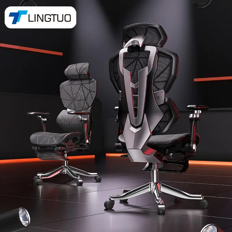 Ergonomic Office Chair - 精巧な多機能チェア、ハイエンドeスポーツ人間工学に基づいたゲーミングチェア、通気性のある調整可能な9Dアームレスト付き