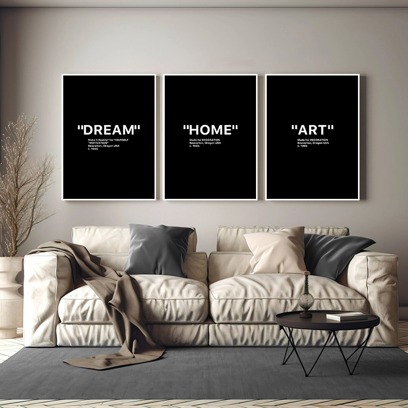 モダンハイプ ブラック＆ホワイト ミニマリスト名言 HDポス - Home Office Room Inspiration のレビューと価格