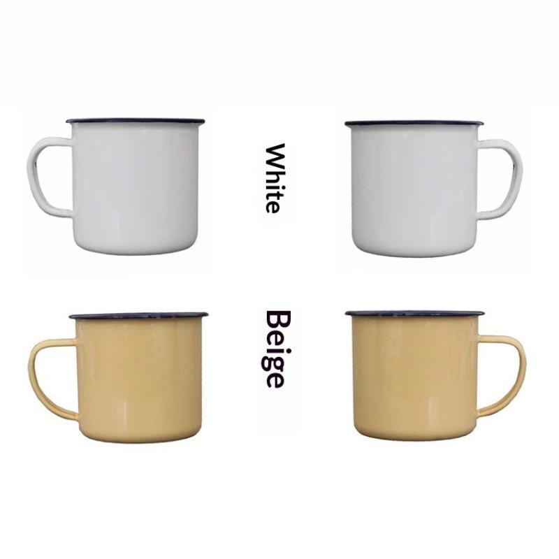 【M】エナメル製ドリンクマグカップ 多色・多サイズ カスタム - Home Office Logo のレビューと価格